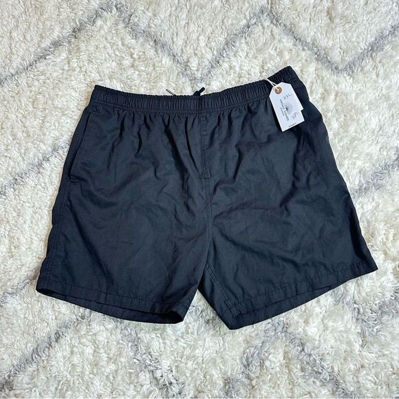 Athletic Black Shorts with Elastic Waistband - Picture 1 of 9